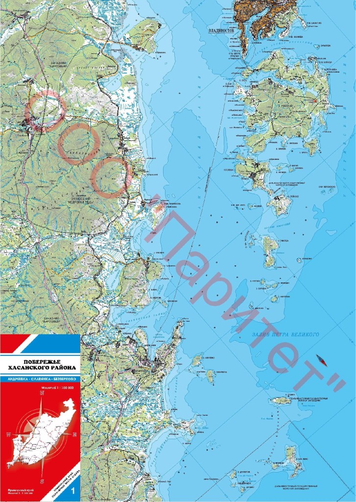 Карта Побережье Хасанского района